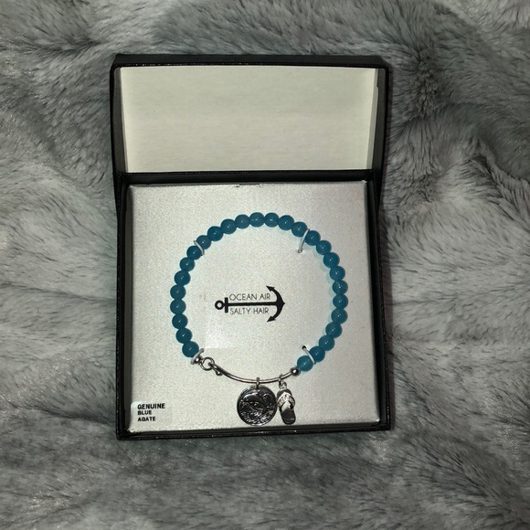 genuine blue agate beaded bracket - Picture 1 of 2